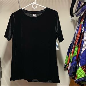Old Navy black velvet top